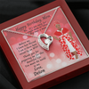Load image into Gallery viewer, Cubic Zirconia Heart, Happy Birthday Single Mom Message Card - From Son