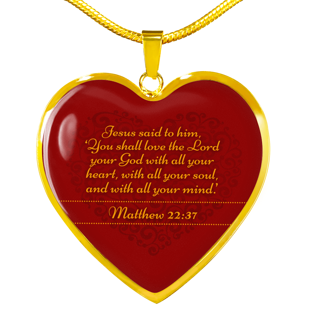 Bible Verse Necklace | Love Your God With All Your Heart