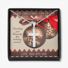 Load image into Gallery viewer, Engraved Cross Necklace For Son In Law Ornament Message Card And Box