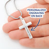 Christmas Blessings To Son-In-Law From Mom and Dad Engraved Cross Necklace