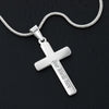 Load image into Gallery viewer, Christmas Blessings To Son From Mom and Dad Engraved Cross Necklace