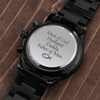To Husband and Dad Men's Chronograph Black Watch - Man of God and Fisher of Men