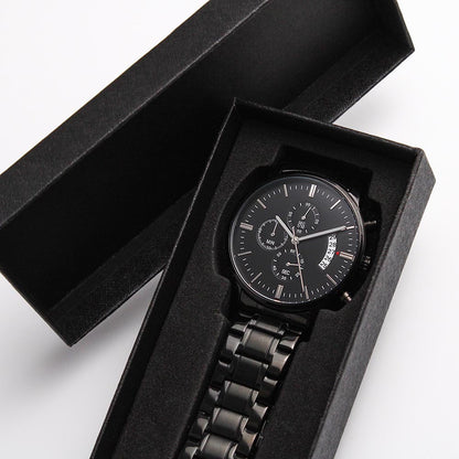To Dad From Son Engraved Men's Chronograph Watch - Man I Am Today