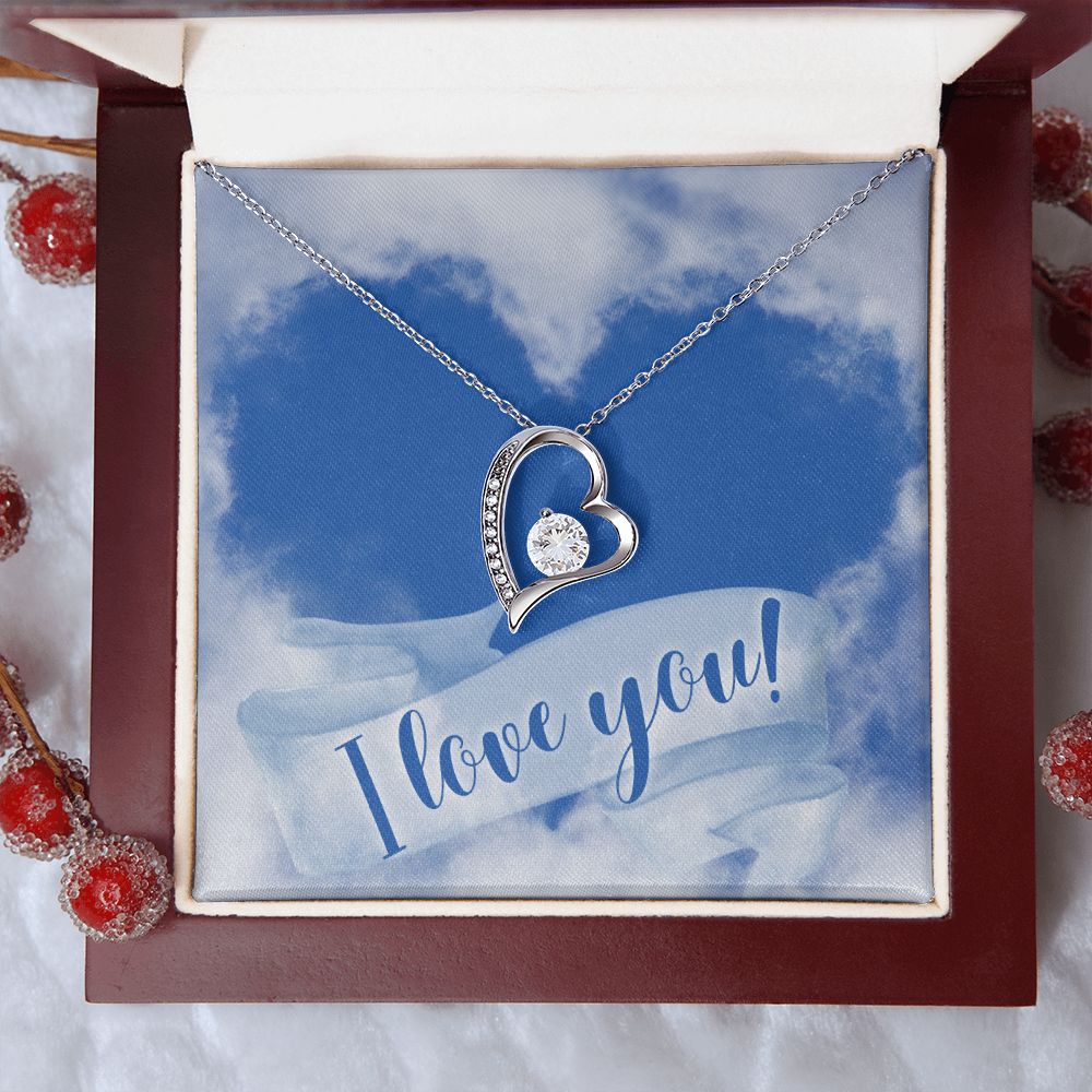 Forever Love Necklace - I Love You Jewelry Message Card