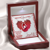 Heart Necklace For The Love Of Your Life - Heart Beats Valentine Message Card