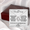 Personalized To Wife Message Card With Heart Necklace - Perfect Match