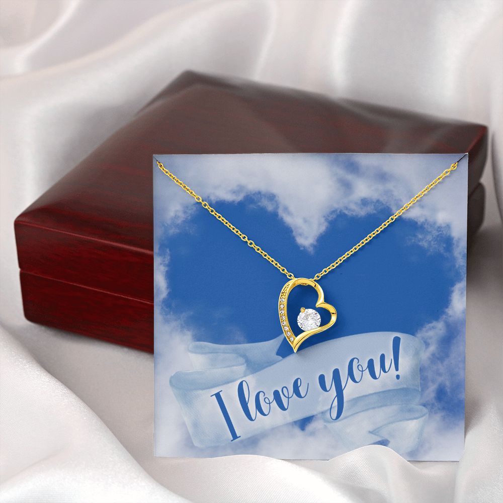 Forever Love Necklace - I Love You Jewelry Message Card