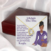 Personalized To Auntie Forever Love Necklace And Message Card - African American