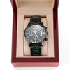 Load image into Gallery viewer, To Dad From Son Engraved Men&#39;s Chronograph Watch - Man I Am Today
