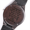 Load image into Gallery viewer, To Family Man of God Personalized and Engraved Men&#39;s Wood Watch