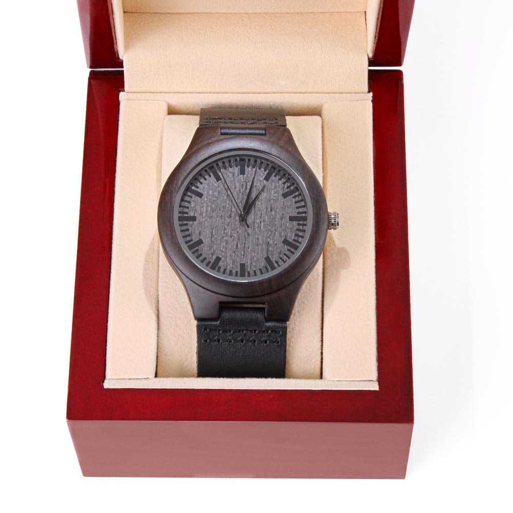To Husband Personalized and Engraved Men's Wood Watch - Man of My Dreams