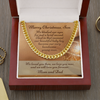 Cuban Link Chain Necklace With Christmas Message Card For Son