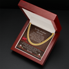 Load image into Gallery viewer, To My Brother - Cuban Link Chain Necklace With Personalized Christmas Message Card