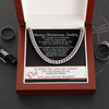 Load image into Gallery viewer, Cuban Link Chain Necklace And Christmas Message Card To Dad From Daughter