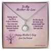 Load image into Gallery viewer, Mother-In-Law Mother&#39;s Day Cubic Zirconia Pendant Necklace and Jewelry Message Card -Treasure