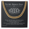 Load image into Gallery viewer, To Bonus Dad Cuban Link Chain With Fist Bump Message Card