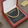 To Our Dad Cuban Link Chain With Message Card For Dad