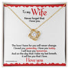 To Wife Love Knot Necklace With Message Card - Love For You