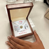 Load image into Gallery viewer, To Wife Love Knot Necklace With Message Card - End Together- White
