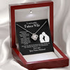 Future Wife Love Knot Necklace With Message Card - Comfort You - Black