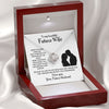 Load image into Gallery viewer, Future Wife Love Knot Necklace With Message Card - Comfort You - White