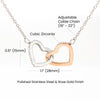 To Daughter From Dad Interlocking Hearts Necklace - Believe Crown