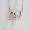 To Daughter From Dad Interlocking Hearts Necklace - Believe Crown
