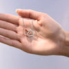 To Daughter From Dad Interlocking Hearts Necklace - Believe Crown