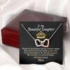 Load image into Gallery viewer, To Daughter From Mom Interlocking Hearts Necklace With Most High Message Card