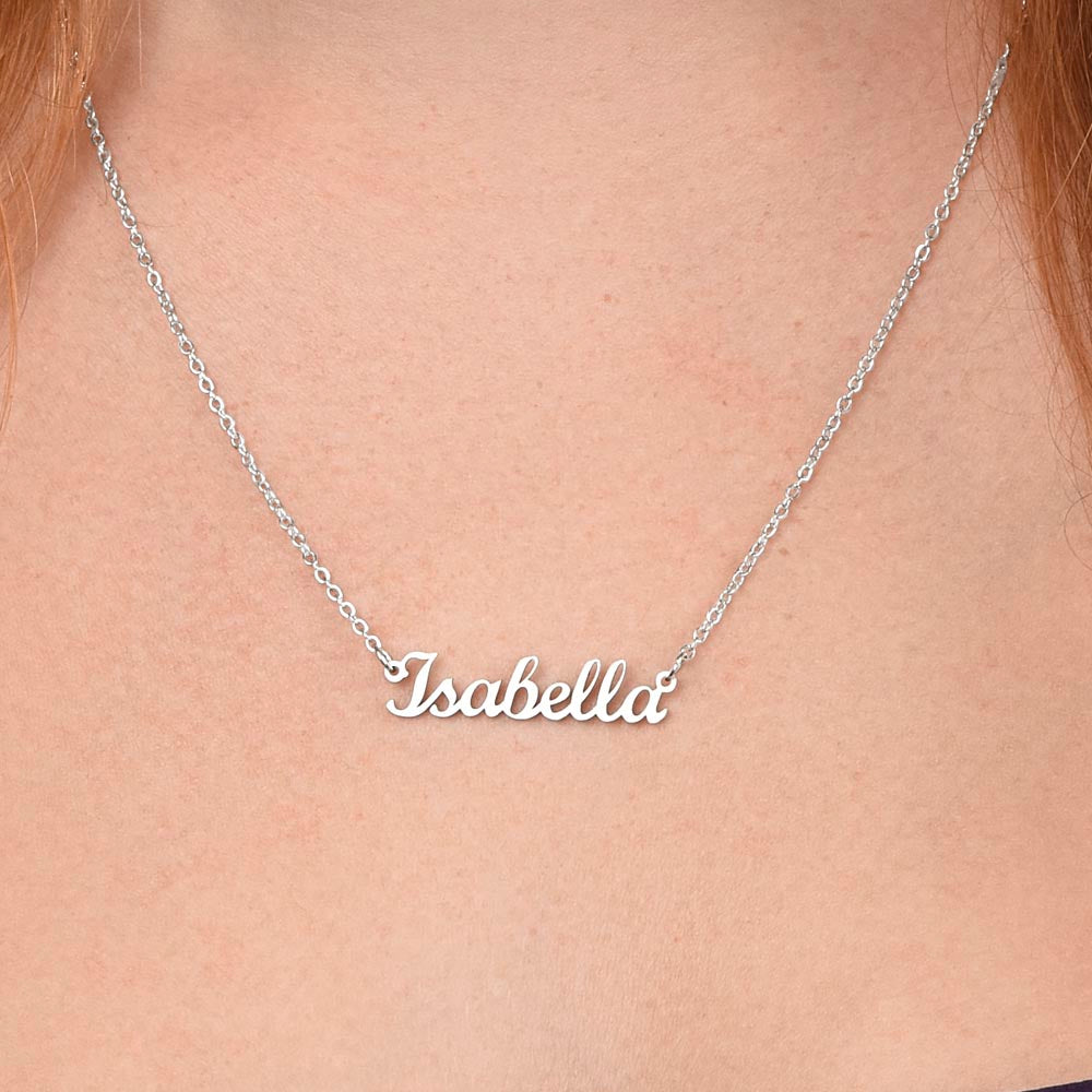 Custom Name Necklace And Bible Verse 1 Corinthians 16:14 Message Card