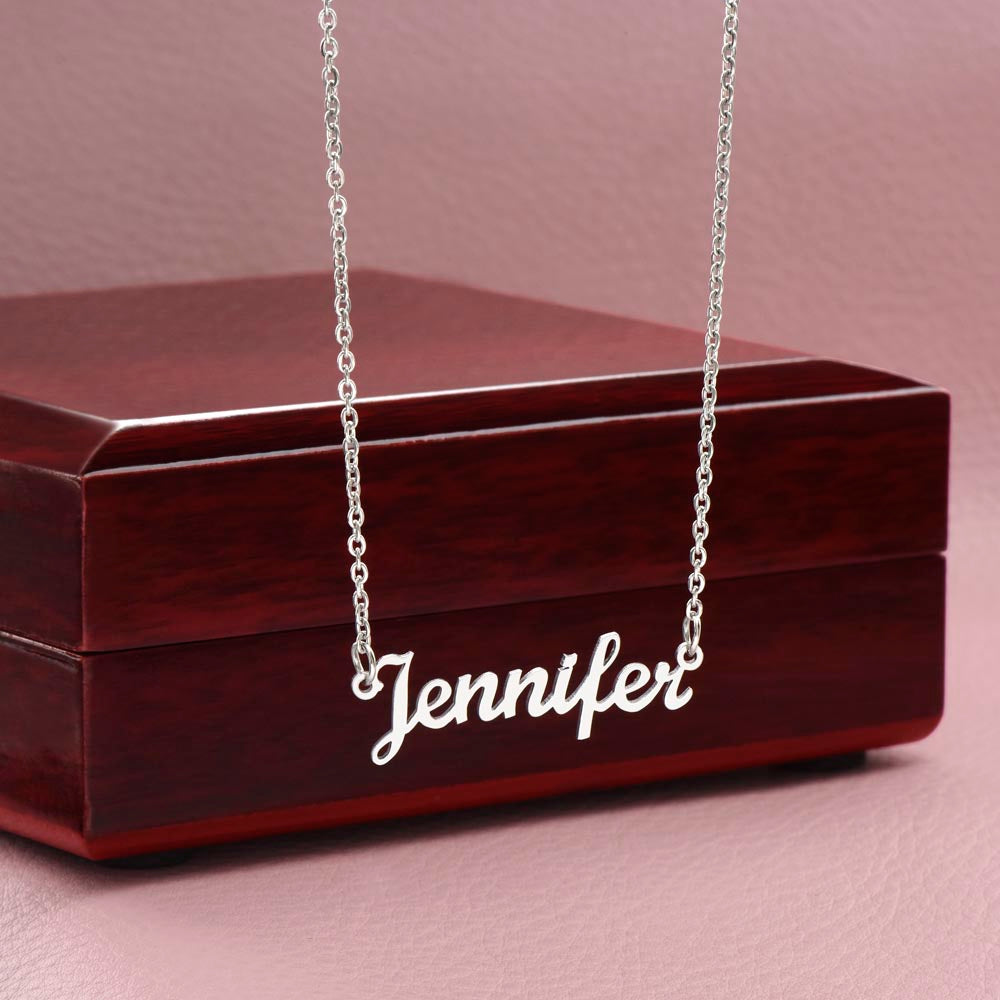 Custom Name Necklace With Bible Verse Message Card - John 3:16
