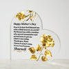 Load image into Gallery viewer, Personalized Mother&#39;s Day Heart Shaped Acrylic Plaque With Inspirational Message