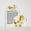 Load image into Gallery viewer, Personalized Mother&#39;s Day Heart Shaped Acrylic Plaque With Inspirational Message