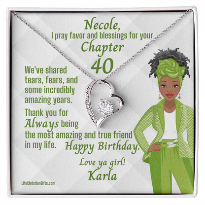 Chapter Birthday Jewelry Message Card - African American