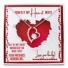 Load image into Gallery viewer, Heart Necklace For The Love Of Your Life - Heart Beats Valentine Message Card