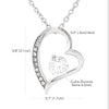 Cubic Zirconia Heart With Christmas Message Card For Mother - Blessings of Christ's Birth