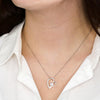 Cubic Zirconia Heart With Christmas Message Card For Mother - Blessings of Christ's Birth