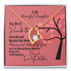 Load image into Gallery viewer, To Daughter From Mother - Heart Necklace and Proverbs 31 Message Card
