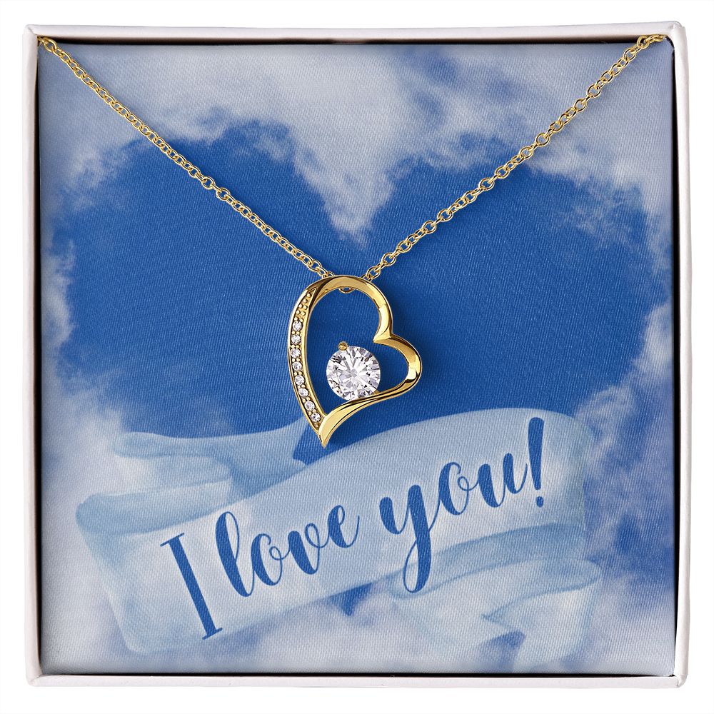 Forever Love Necklace - I Love You Jewelry Message Card