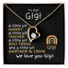 Load image into Gallery viewer, To Gigi From Grandkids - Forever Love Necklace -A Little Bit Message Card