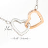 Daughter From Dad Two Heart Necklace Size 