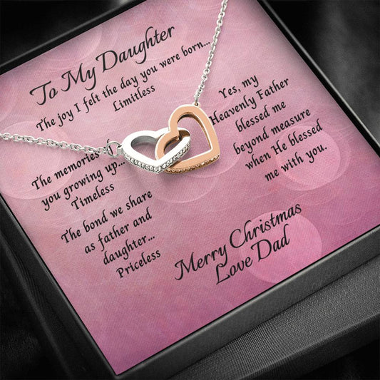 Daughter From Dad Two Heart Necklace