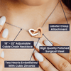 Load image into Gallery viewer, To My Daughter - Interlocked Hearts Necklace With Valentine&#39;s Day Message Card - Priceless