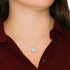 Daughter From Dad Love Knot Necklace | Look In The Mirror Message Card With Yellow Flowers