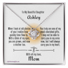 Load image into Gallery viewer, Personalized Message To Daughter With Love Knot Necklace - Photos Of You