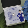Load image into Gallery viewer, Love Knot Necklace To Auntie For Mother&#39;s Day Gift, Phenomenal Woman Jewelry Message Card