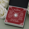 To Wife - Love Knot Necklace With Valentine's First Time I Met You Message Card