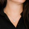 To My Daughter - Ribbon Shaped Necklace With Valentine's Day Message Card - Priceless