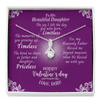 Load image into Gallery viewer, To My Daughter - Ribbon Shaped Necklace With Valentine&#39;s Day Message Card - Priceless