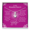 Load image into Gallery viewer, To My Fiancée - Ribbon Shaped Necklace With Valentine&#39;s First Time I Met You Message Card